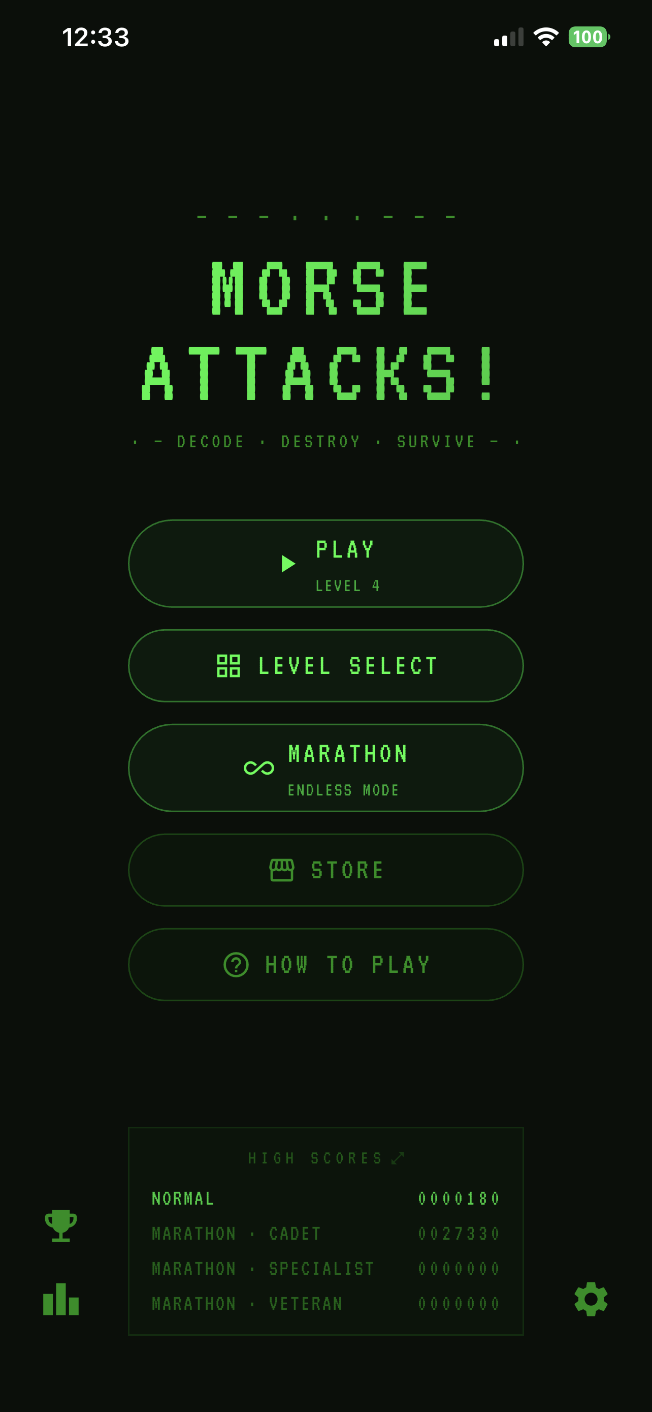 Morse Attacks! screen 1